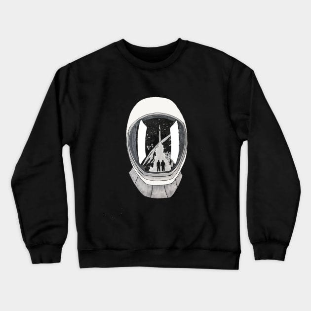 Launch America Helmet Crewneck Sweatshirt by arttavern